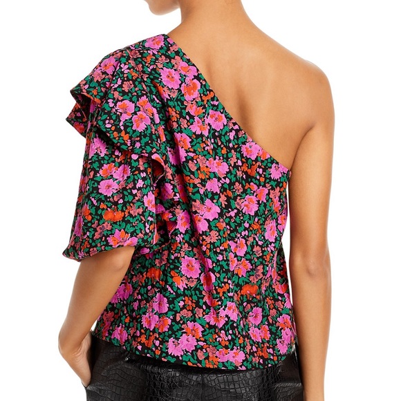 Floral Ruffle One Shoulder Top - Picture 3 of 5